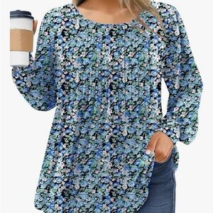 In'Voland Floral Print Top Size 16W